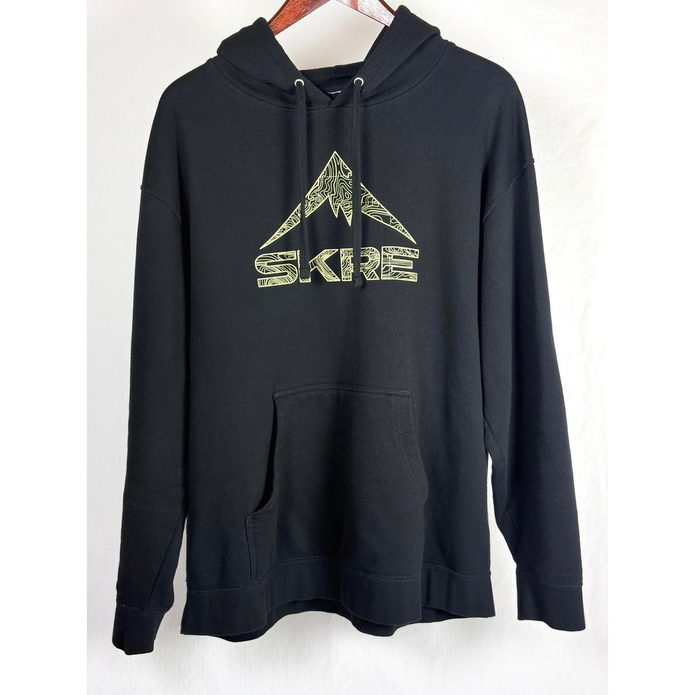 SKRE Extreme Hunting Gear Mens XL Black Topographic Logo Hoodie Pullover